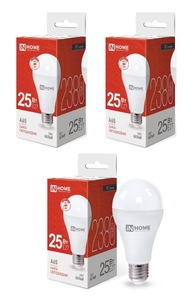 Лампа светодиодная LED-A65-VC 25Вт грушевидная 6500К холод. бел. E27 2380лм 230В IN HOME