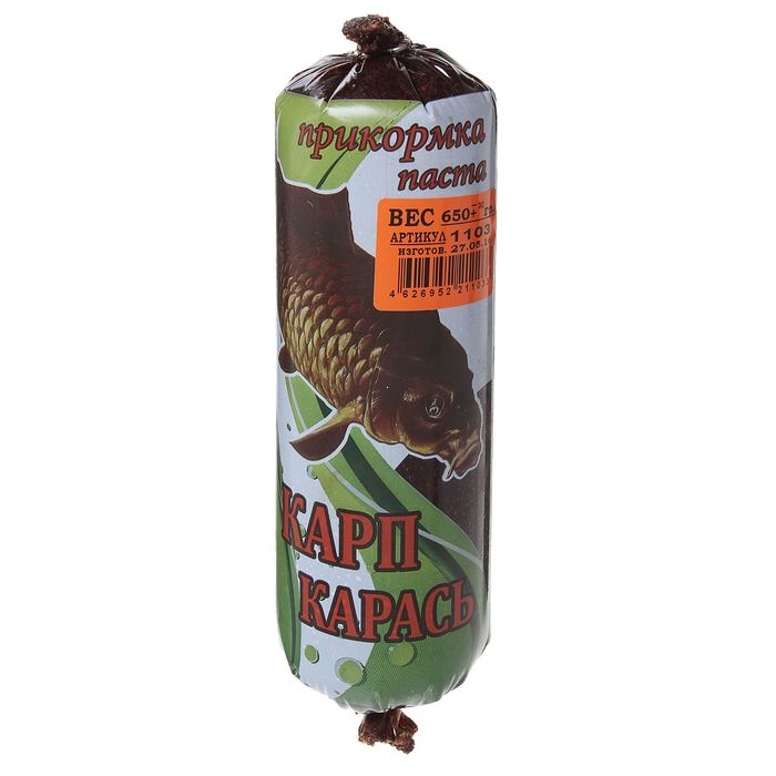 Прикормка Карп-Карась (паста) "БИСКВИТ" колб.650г (1101)
