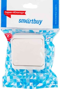 Выключатель Smartbuy 1-клав., наружный, 10А, белый, Юпитер (SBE-03w-10-SW1-0) 35959