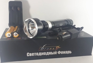 Фонарик аккумуляторный (подводный), 22см, LED-Т6, Н397-Т6