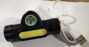 Фонарь налобный аккум, COB, с магнитом, шнур USB, 872/80 (60)