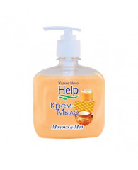 HELP Крем-мыло 300мл с дозатором Молоко и мёд 5-0378 ПП (2/20)