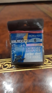 Крючки COBRA CRYSTAL 1121, 10 шт  в пачке №6