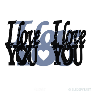 Топпер "I love you 2" MB-FL-55