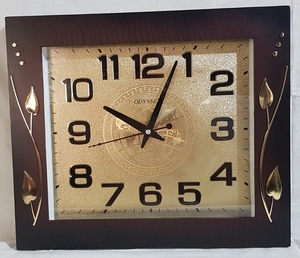 Часы настенные пластик, 40х35 см (2897D-BR)