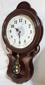 Часы настенные пластик маятник, 60х30см (8441)