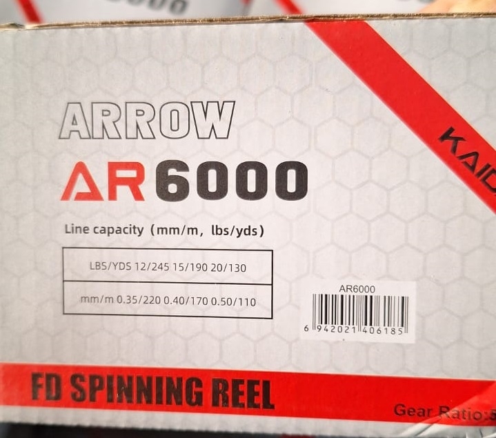 Катушка Kaida Arrow с леской, 8+1 подш., 5.5:1, AR6000