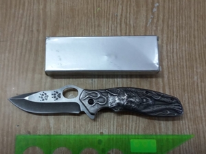 Нож раскладной в коробке, гравировка HG004