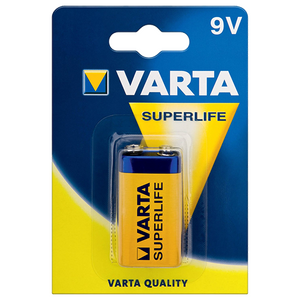 6F22 VARTA SUPERLIFE BL1 (солевая крона, 9V, 2022) (1/10/50)