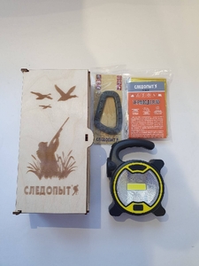 Набор подарочный "СЛЕДОПЫТ - Переправа" (коробка фанерная, термоодеяло, карабин, фонарь) PF-SET10