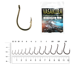 Крючки 4X-ISEAMA BL VASAKURA №11 (уп/10 шт) мягк уп.