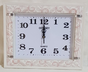 Часы настенные, пластик, 32х25см, (697-С)