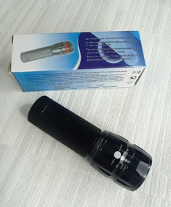 Фонарик ручной на батарейках 3*ААА, металл, ZOOM, А02Н