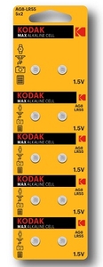 Kodak AG8 (391) LR1120, LR55  батарейка часовая (10/100/1000)