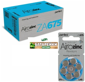ZA675 Perfeo Bl-6 Airozinc Premium батарейка для слуховых аппаратов (6/60/600)