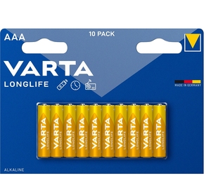 LR3 Varta LONGLIFE AAA BL10 Alkaline 1.5V цена за 10 батареек (1 блистер)