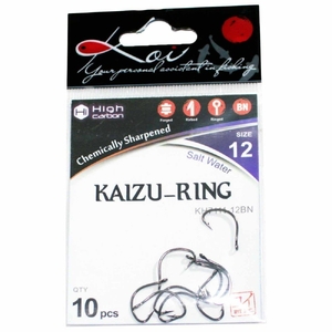 Крючок KOI "KAIZU-RING", размер 4 (INT)/12 (AS), цвет BN (за уп. 10 шт.) KH7111-12BN (1/200)