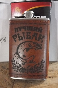 Фляга, кожа, 10 OZ (300мл), 10W