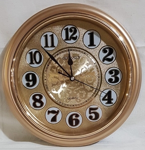 Часы настенные пластик, D=32 (9053D-G)
