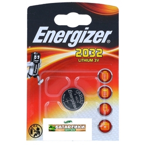 CR2032 Energizer BL1, Lithium, 3V Оригинал (1/10/140)