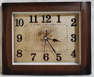 Часы настенные пластик, 32х25см (9028D-RBR)