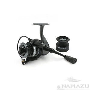 N-RBST3000, Катушка Namazu Black Storm BST3000, 7+1 подш., метал. шпуля + запасная графит