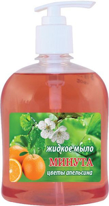 МИНУТА Жидкое мыло 500мл  с дозатором Цветы апельсина 5-0121 (1/12)
