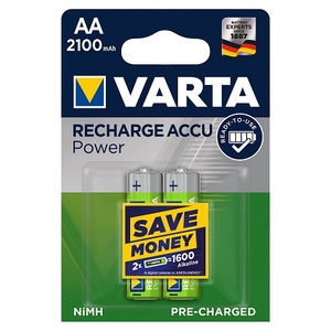 Аккумулятор бытовой Varta R6 AA BL2 NI-MH R2U 2100mAh (2/20/200)