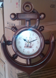 Часы пластик LT1 "Якорь" (29х39 см) 20шт в кор.