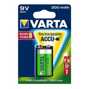 Аккумулятор бытовой Varta Крона 6F22 9V BL1 NI-MH R2U 200mAh (1/10)