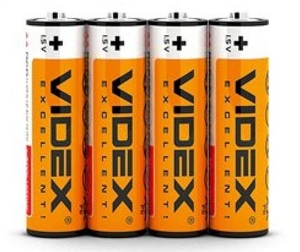 R6 Videx АА батарейка солевая shrink 4 (60/1200)