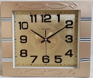 Часы настенные пластик, 45х35см, золото (2880D-G)