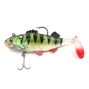 N-BEP-10002, Приманка оснащенная 2шт Namazu PVC Perch, L-100 мм, 40 г, цвет 02