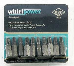 Биты WHIRL POWER TORX 25*25 мм, для больших нагрузок, сталь S2 (за 20 штук) звездочка
