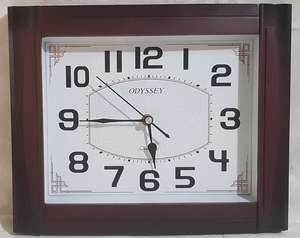 Часы настенные пластик, 32х25см (9028-BR)