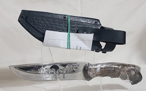 Нож охотничий 27см в кож.чехле "Волк" (Кизляр)