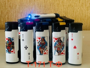 Зажигалка турбо, фонарик, Т-171 (50/1000)