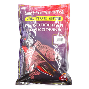 Y-AB-04, Прикормка Yaman Active Bite Карп (слива), цв. красный, 900 г (1/15)