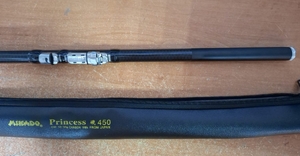 Спиннинг телескоп Mikado с/к, 10-30гр, чехол кожа, Carbon 98%, 4,5м