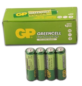 R6 GP GreenCell AA Shrink 4 Heavy Duty 1.5V (40/200/1000)