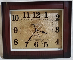 Часы настенные пластик, 32х25см (9028D-RB)