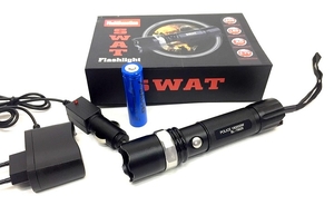 Фонарь аккум  в подарочной коробке (Li-on, кассета, з/у от 220 и 12V, ZOOM, 3 реж.) 8008 (60)