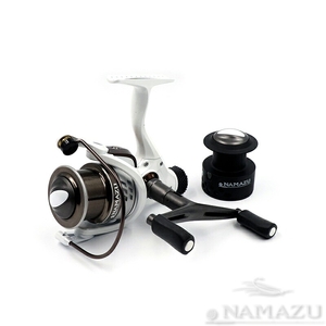 N-RWF4000, Катушка Namazu White Fish  4+1 подш., метал. шпуля + запасная графит. шпуля