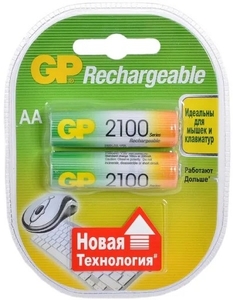 Аккумулятор бытовой GP R6 AA BL2 NI-MH 2100mAh в пластиковой упаковке (2/20/200)
