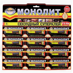 Супер-клей Aviora Монолит ГЕЛЬ 3г BL12 (12/288)