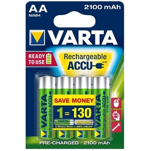 Аккумулятор бытовой Varta R6 AA BL4 NI-MH R2U 2100mAh (4/40)