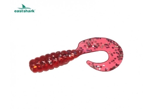 Твистер EastShark 5 см красный с блестками (кратно 40шт)
