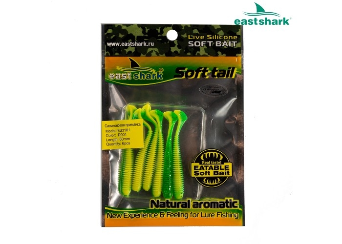 Силиконовая приманка ES3101 60 мм color: D001 (кратно 6шт)