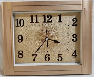 Часы настенные пластик, 32х25см (9028D-G)