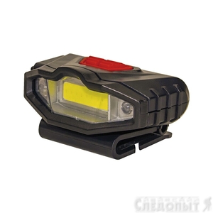 Фонарь для кепки "СИБИРСКИЙ СЛЕДОПЫТ-Протон", 1 COB + 2 LED, аккум. 220В PF-PFL-HL46